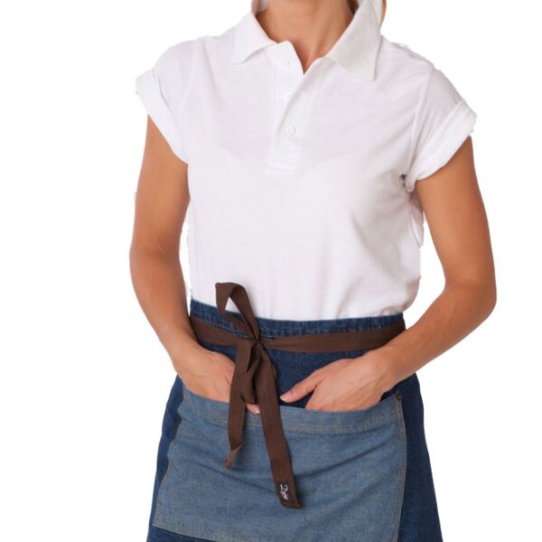 Denim Waist Apron with Contrasting Pocket Thumbnail