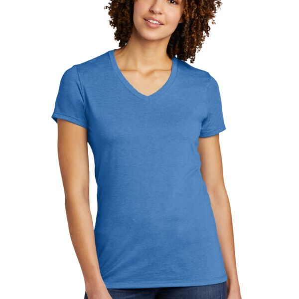 Blank Women's Tri Blend V Neck Tee Thumbnail